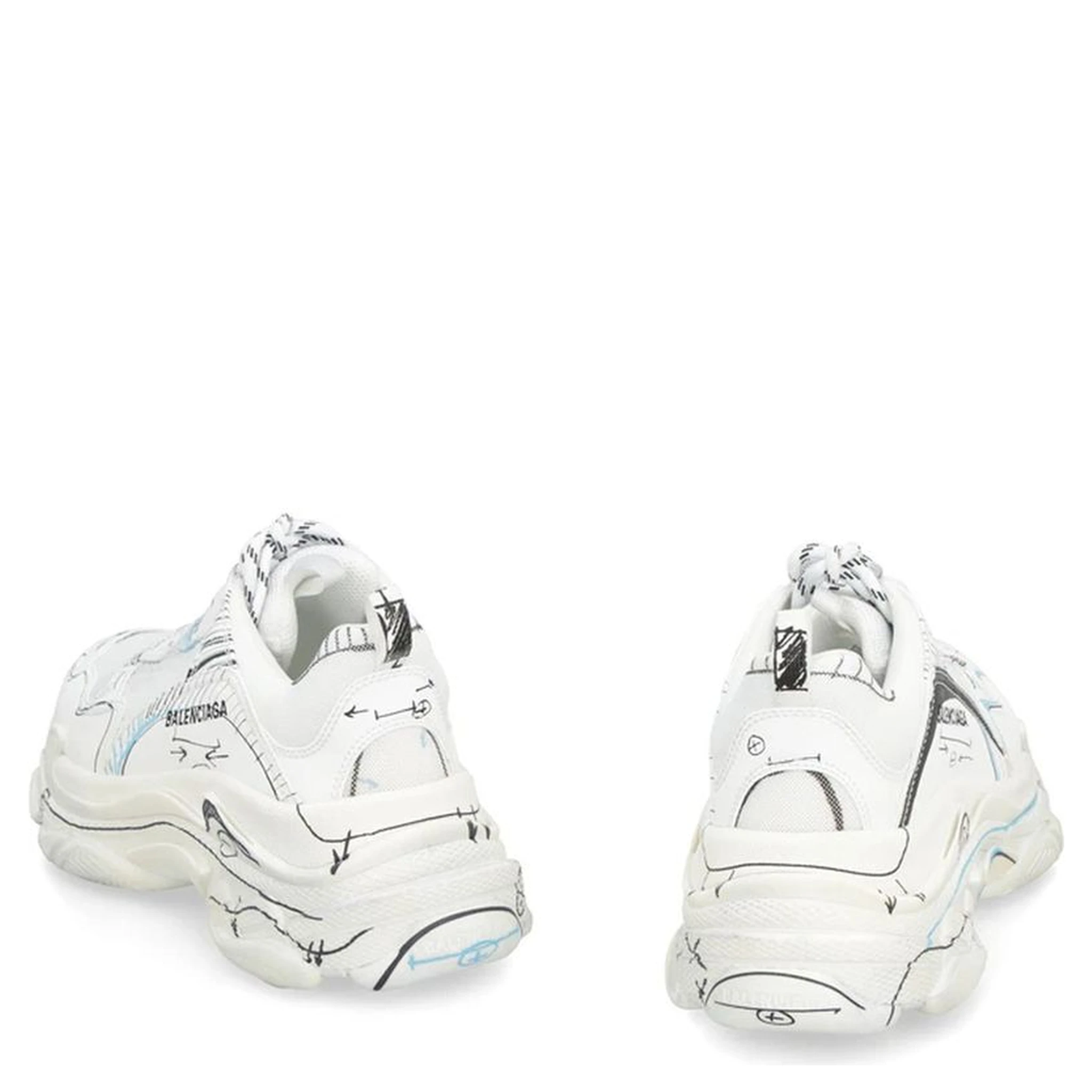 White Calfskin Chunky Sneakers