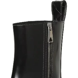 Black Calfskin Ankle Boots