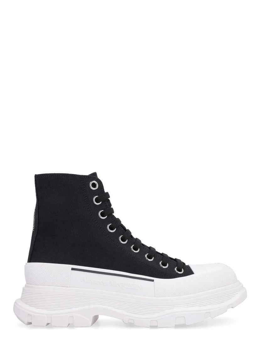 Black Canvas High Top Sneakers