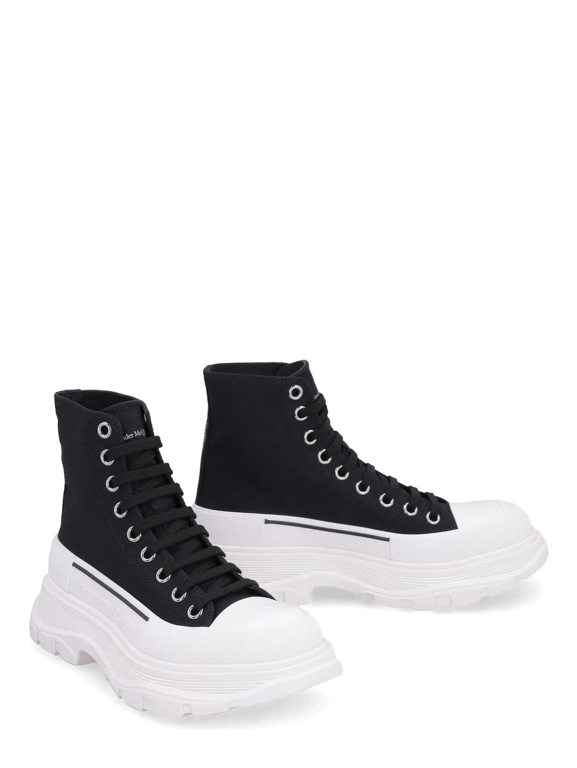 Black Canvas High Top Sneakers