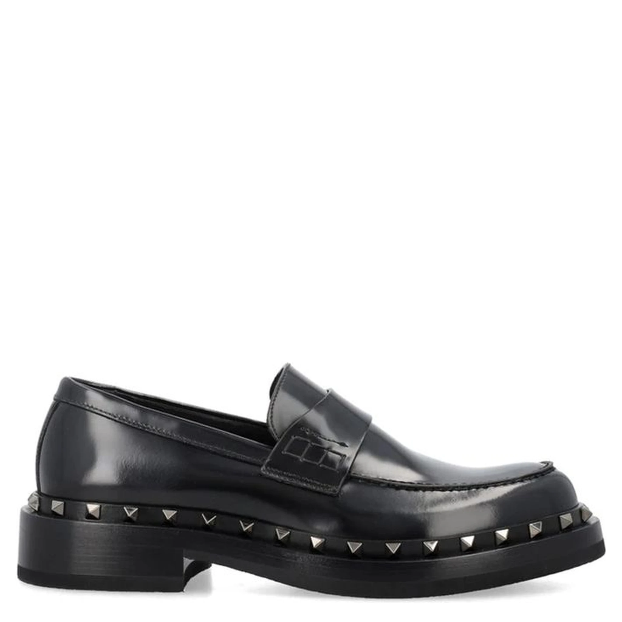 Black Calfskin Slip-On Loafers