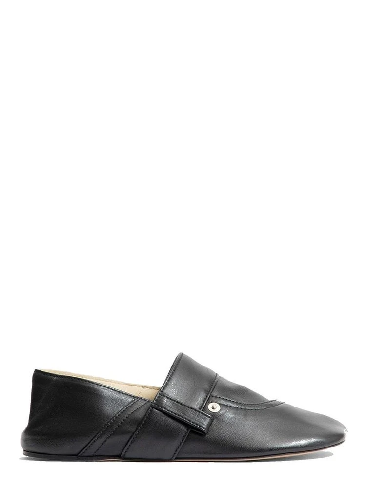 Black Calfskin Slippers