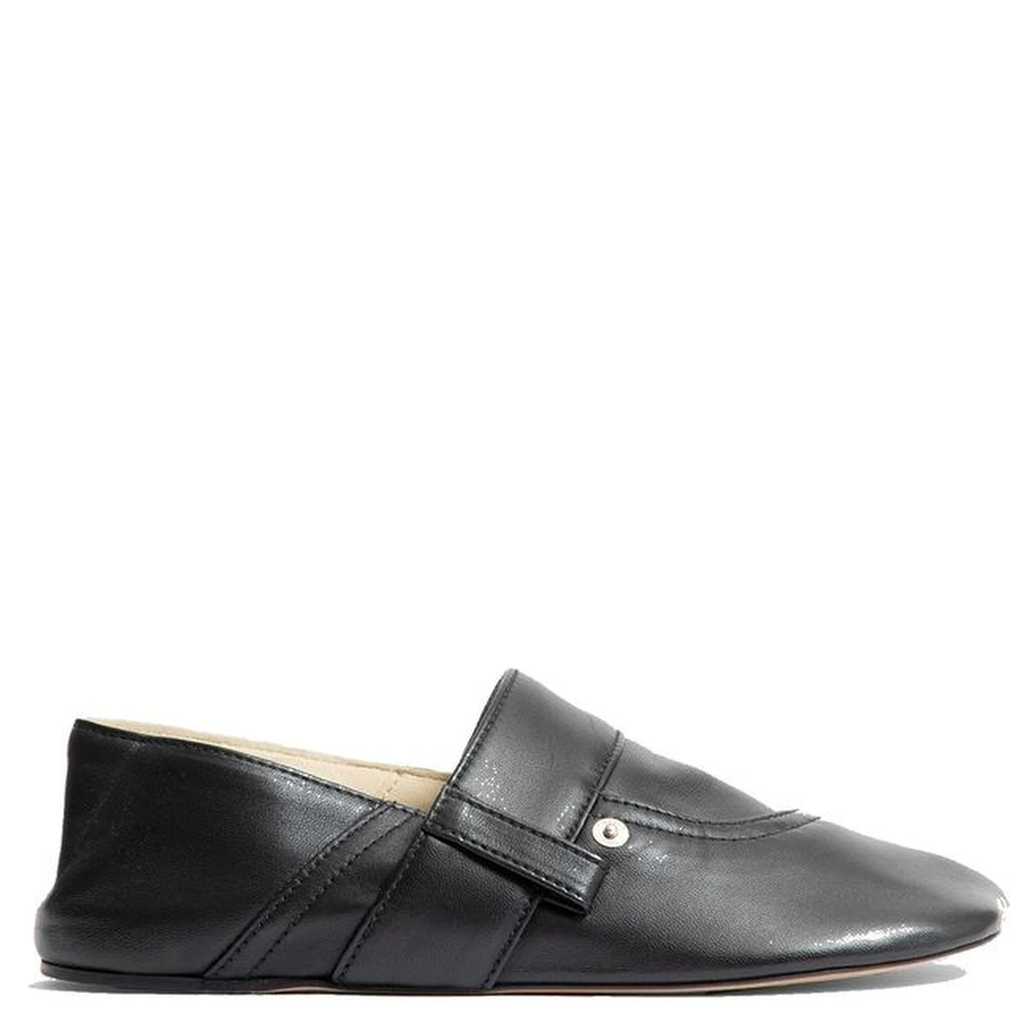 Black Calfskin Slippers