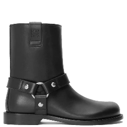 Black Calfskin Ankle Boots