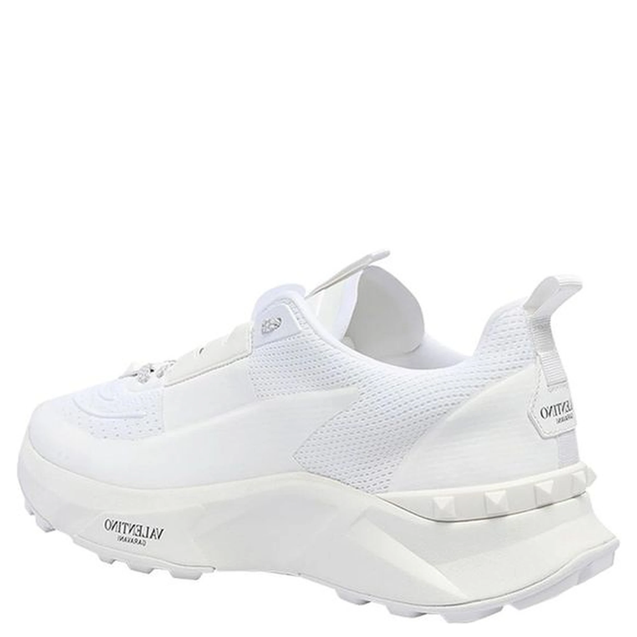 White Fabric Athletic Sneakers