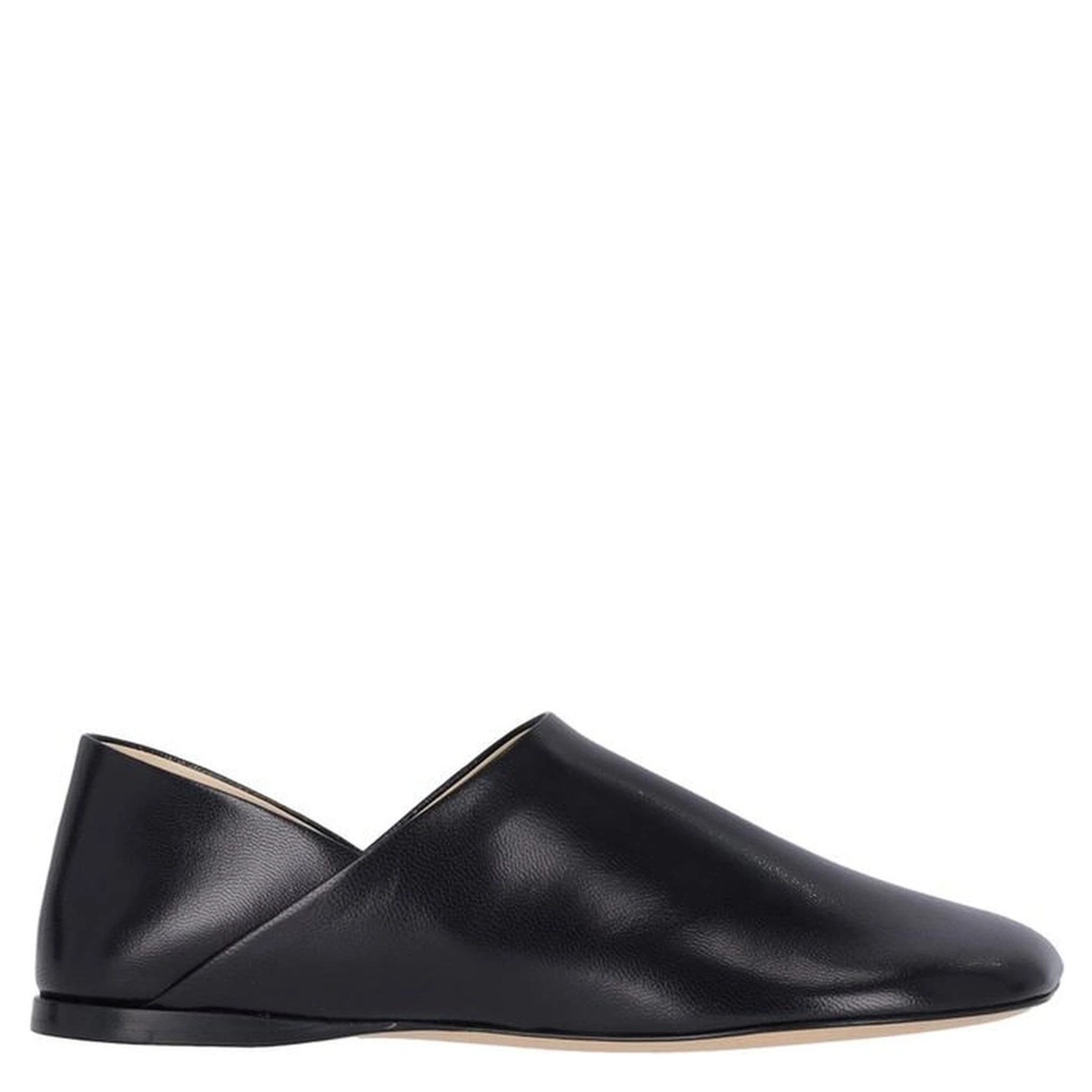 Black Lamb Leather Slip-On Loafers