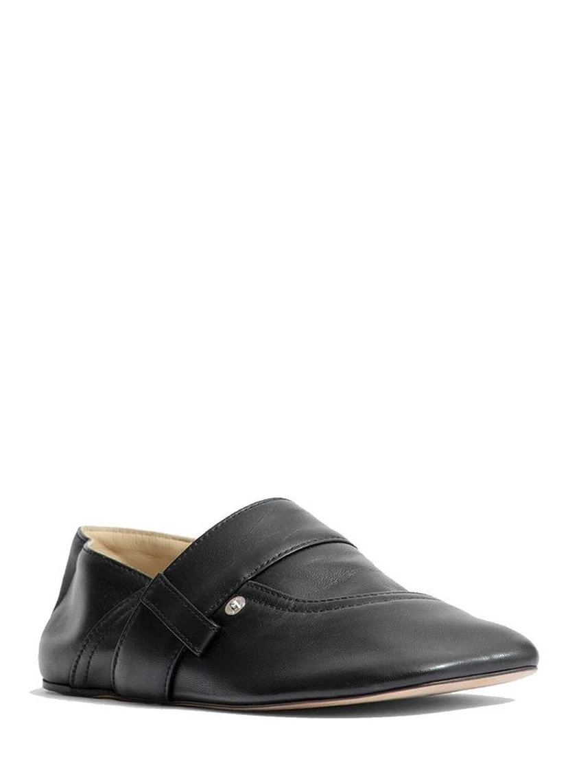 Black Calfskin Slippers