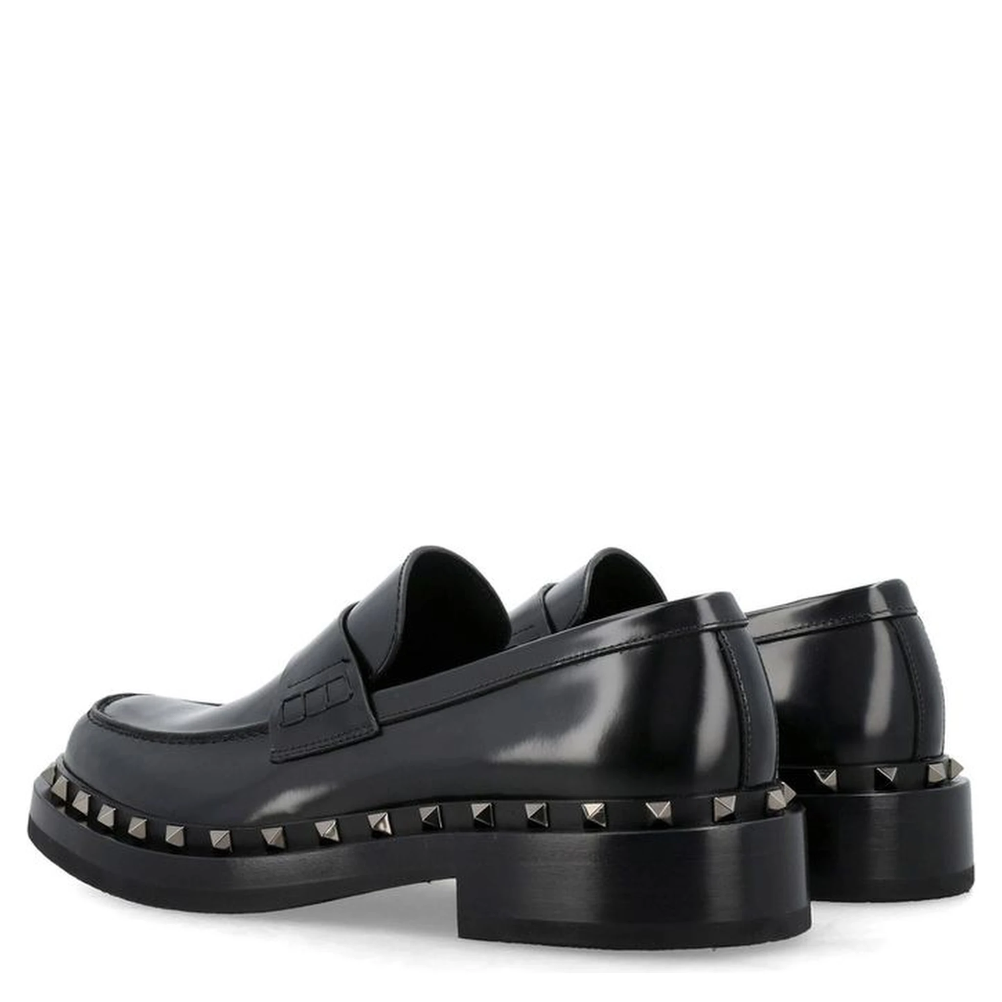 Black Calfskin Slip-On Loafers