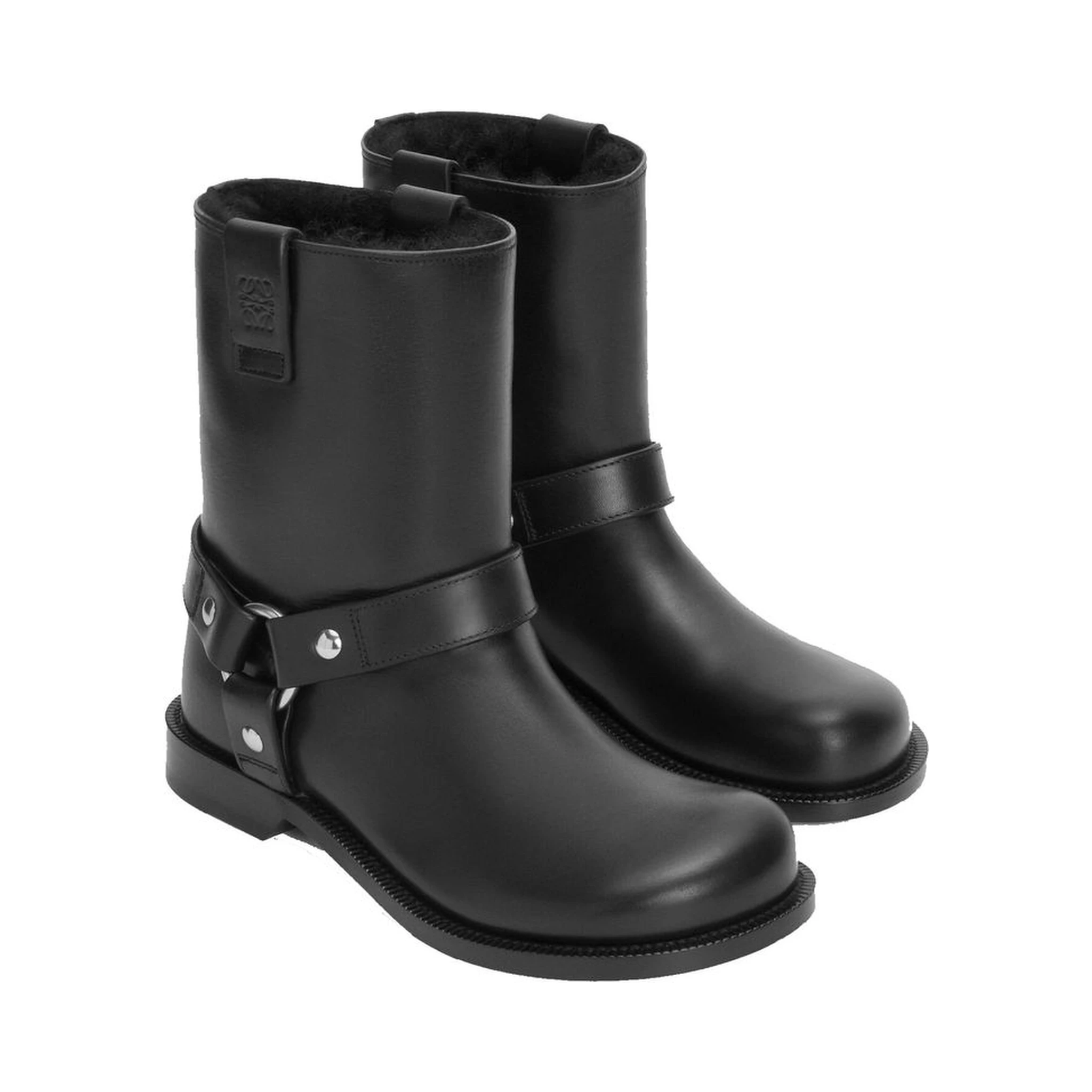 Black Calfskin Ankle Boots