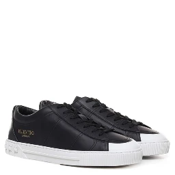 Black Calfskin Low Top Sneakers