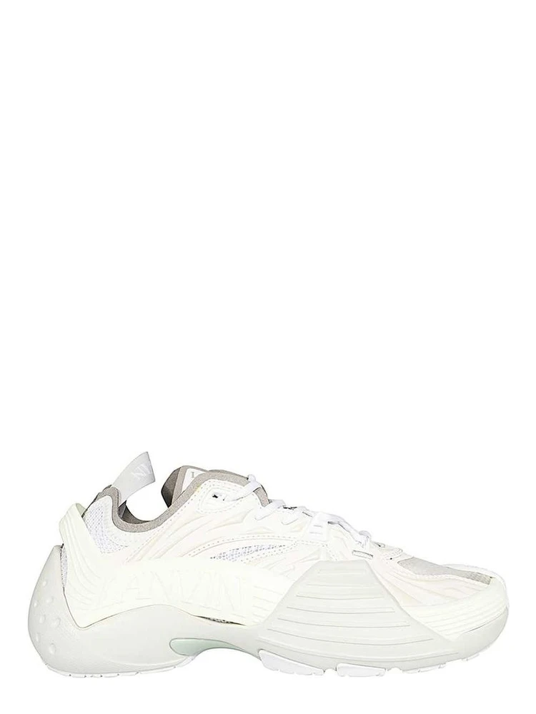 White Polyethylene Athletic Sneakers