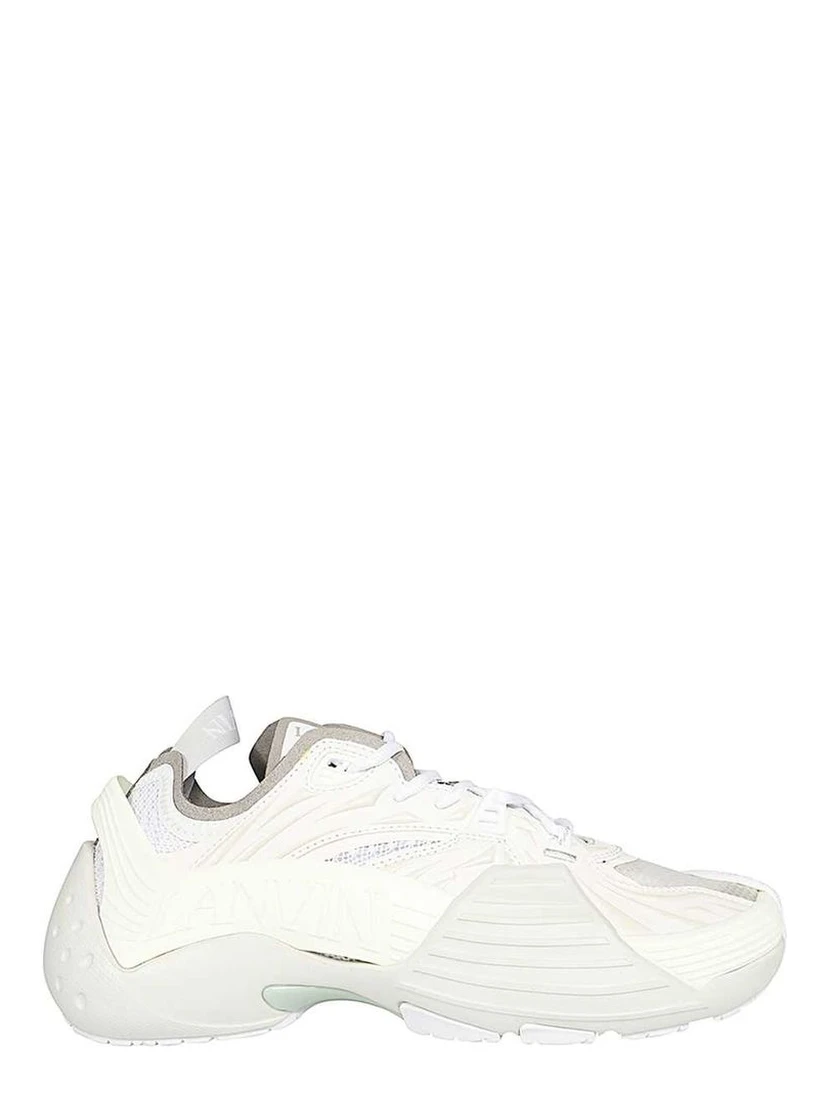 White Polyethylene Athletic Sneakers