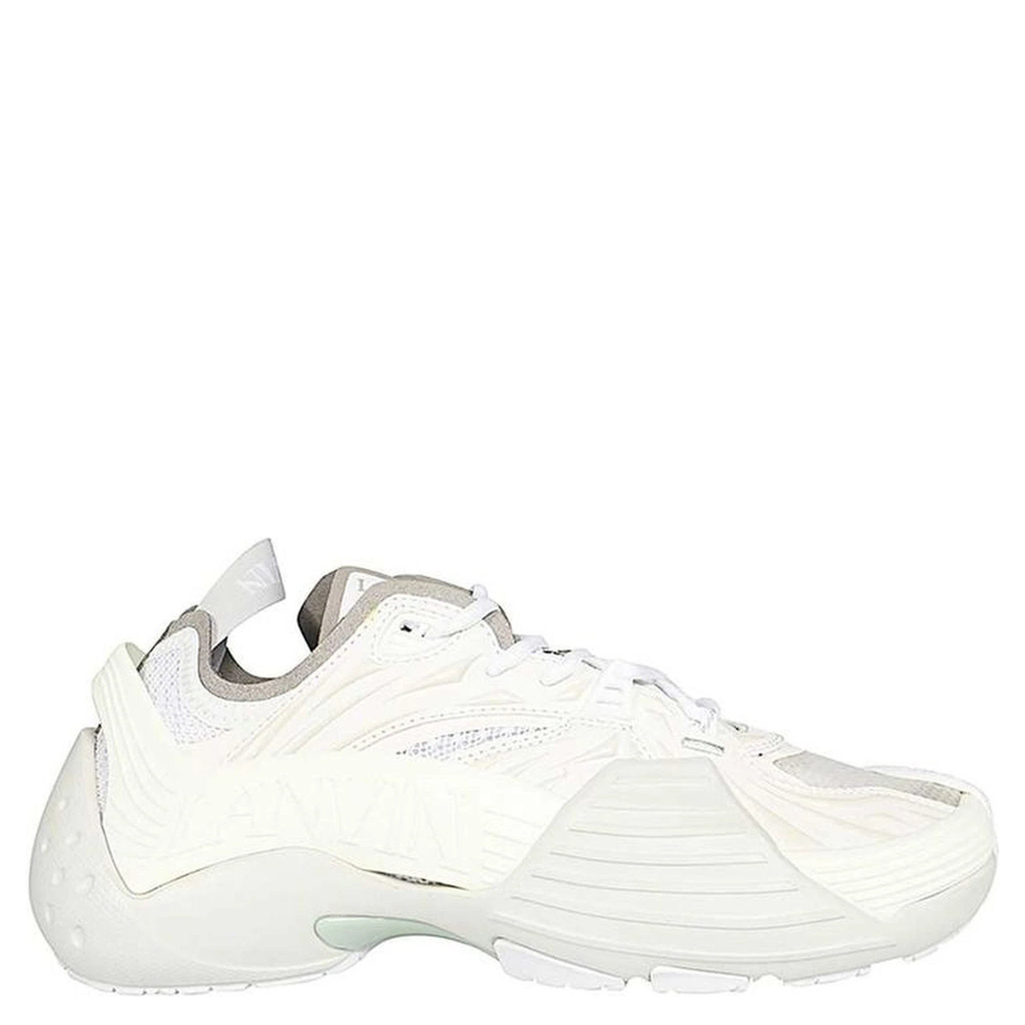 White Polyethylene Athletic Sneakers