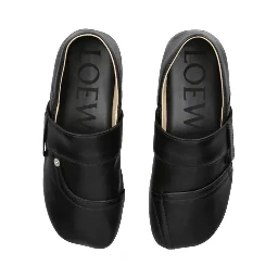 Black Calfskin Slippers