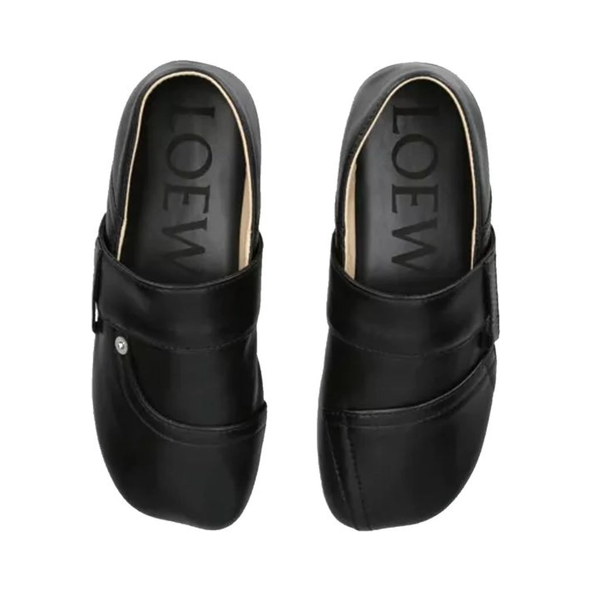 Black Calfskin Slippers