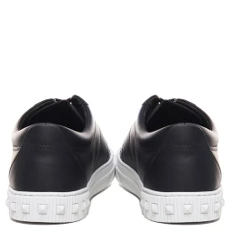 Black Calfskin Low Top Sneakers