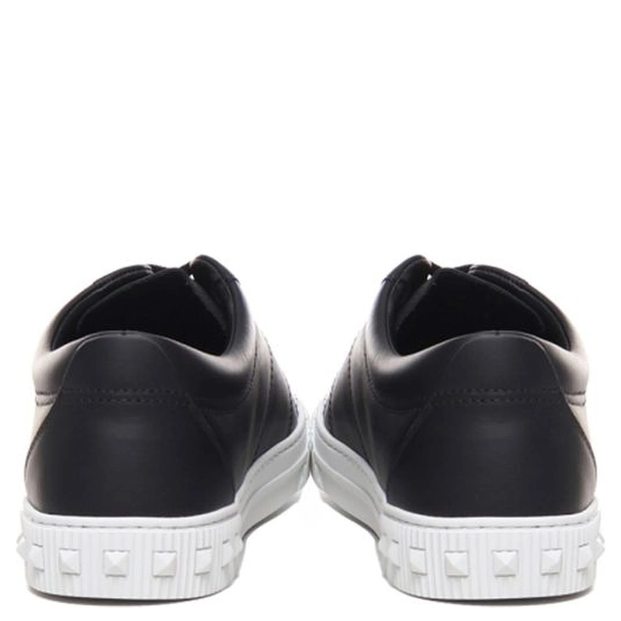 Black Calfskin Low Top Sneakers