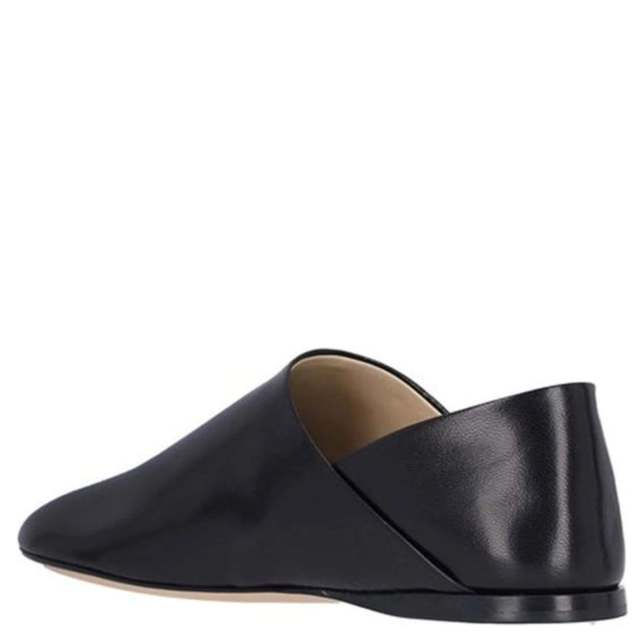 Black Lamb Leather Slip-On Loafers