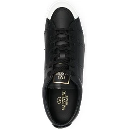 Black Calfskin Low Top Sneakers