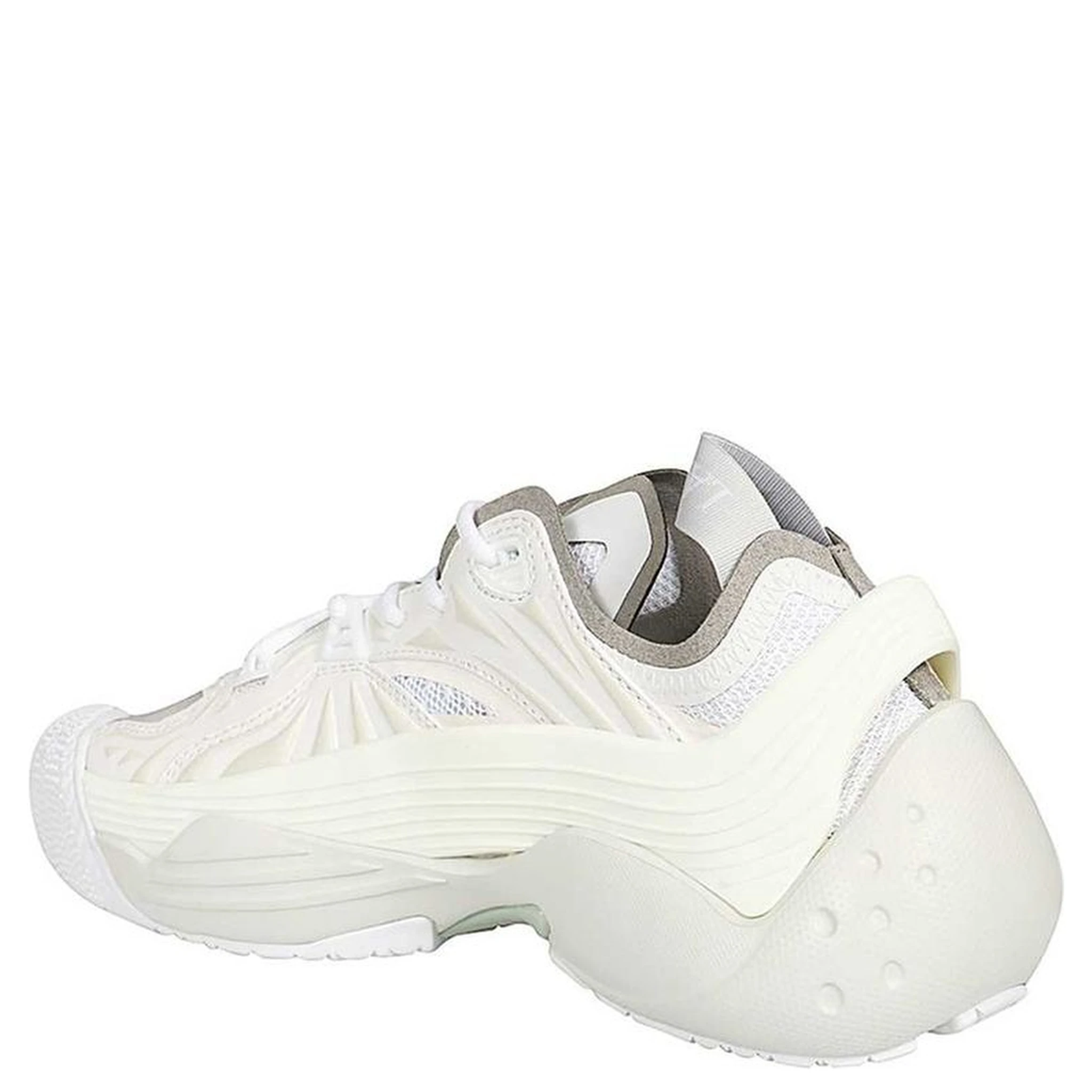 White Polyethylene Athletic Sneakers