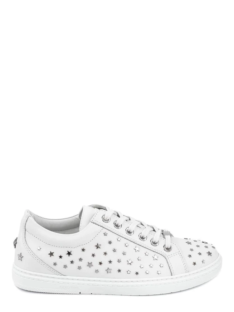 White Calfskin Low Top Sneakers