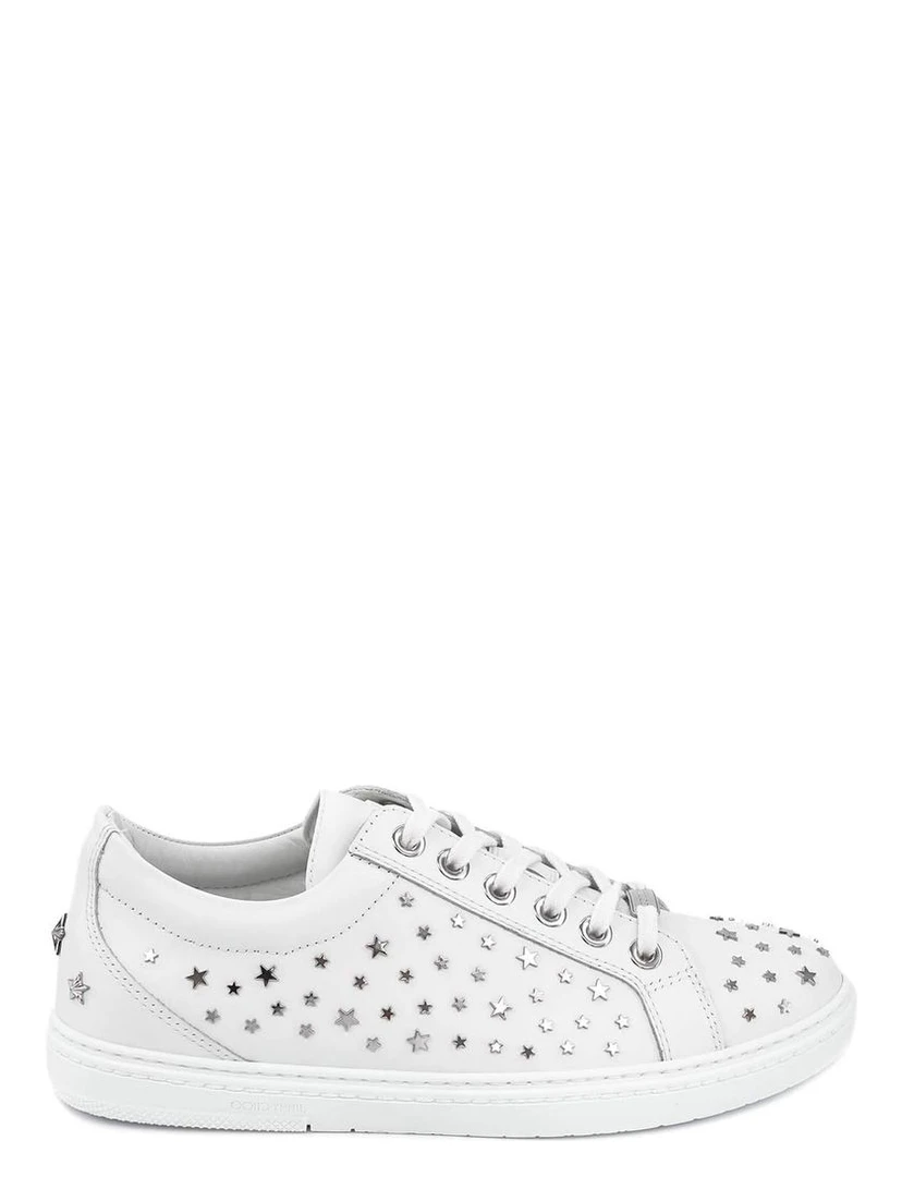 White Calfskin Low Top Sneakers