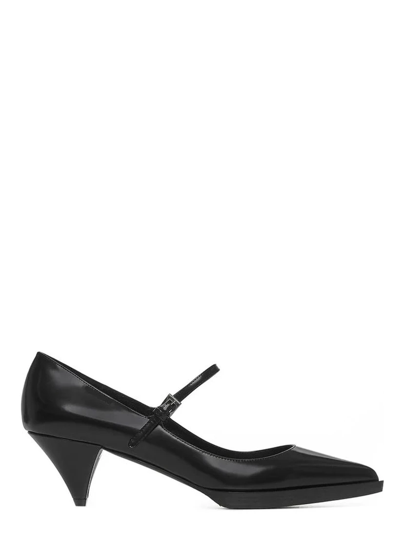 Black Calfskin High Heel Pumps