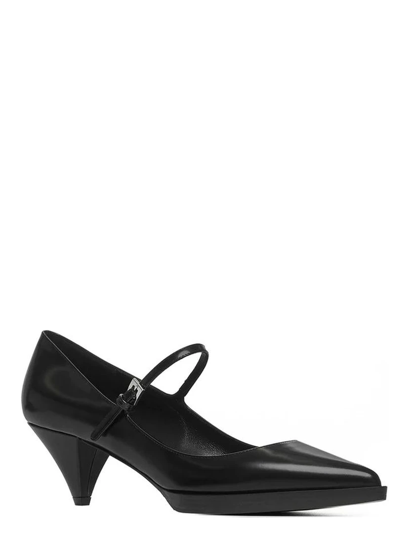 Black Calfskin High Heel Pumps