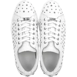 White Calfskin Low Top Sneakers