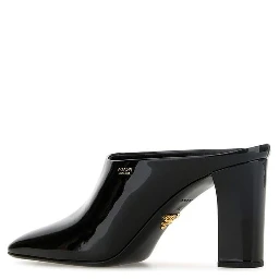 Black Calfskin Mules