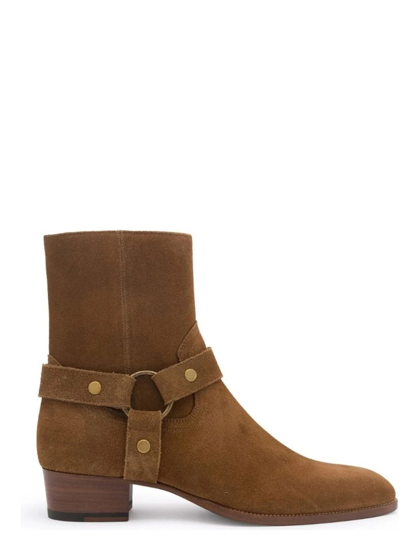 Brown Calfskin Ankle Boots