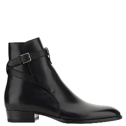 Black Calfskin Ankle Boots