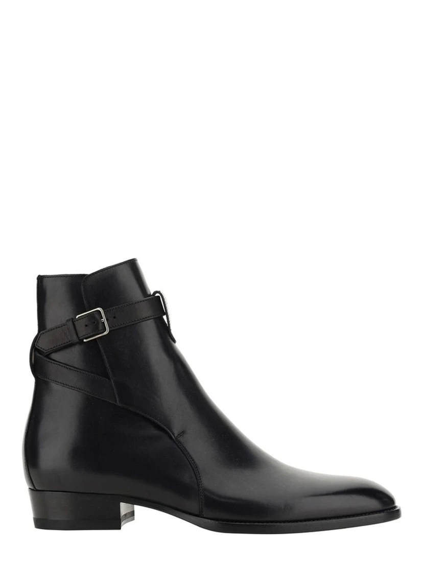 Black Calfskin Ankle Boots