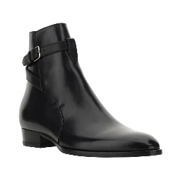 Black Calfskin Ankle Boots