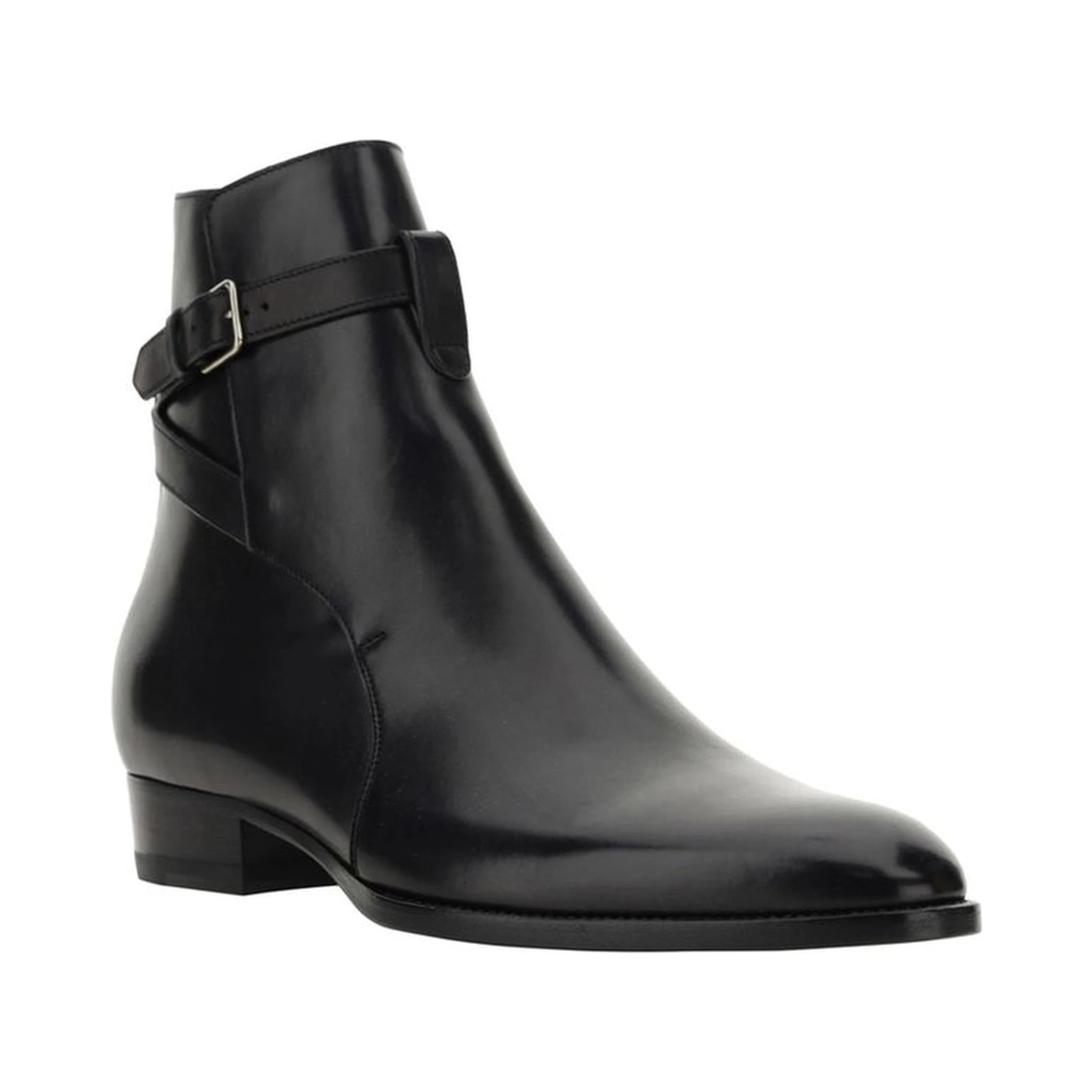 Black Calfskin Ankle Boots
