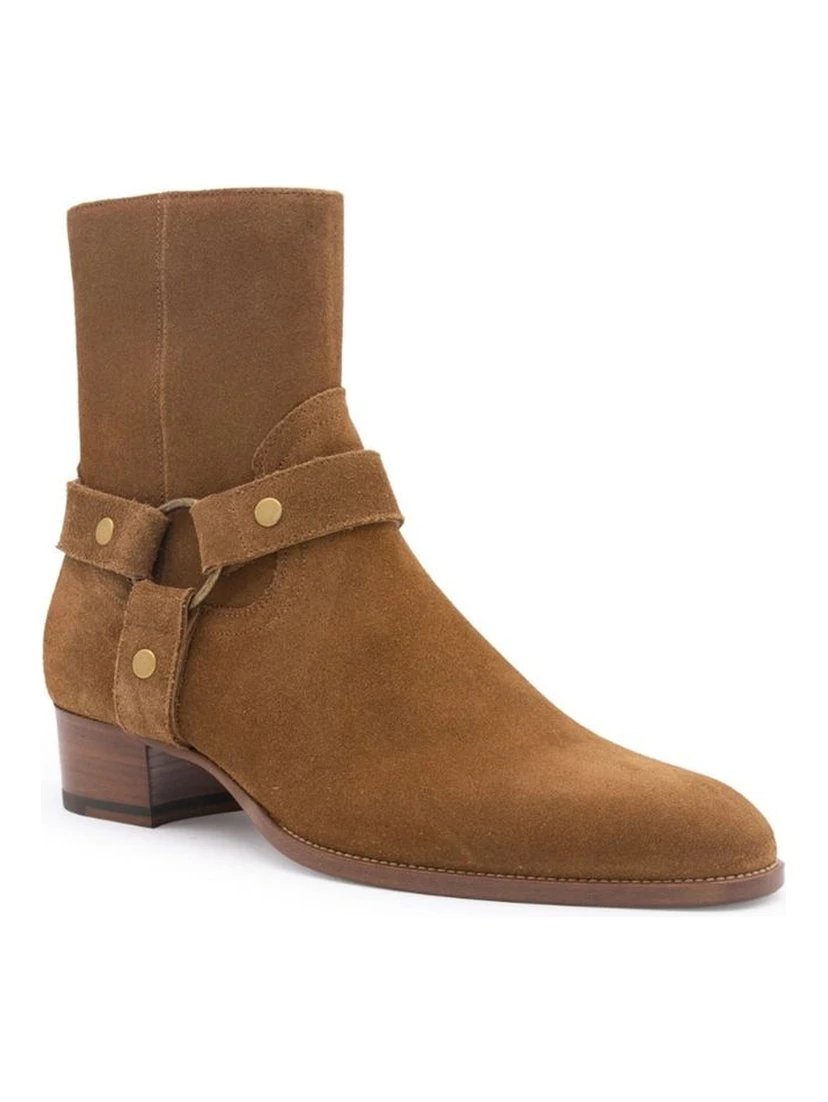 Brown Calfskin Ankle Boots