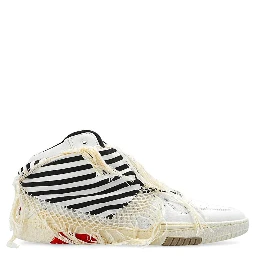 White Calfskin High Top Sneakers