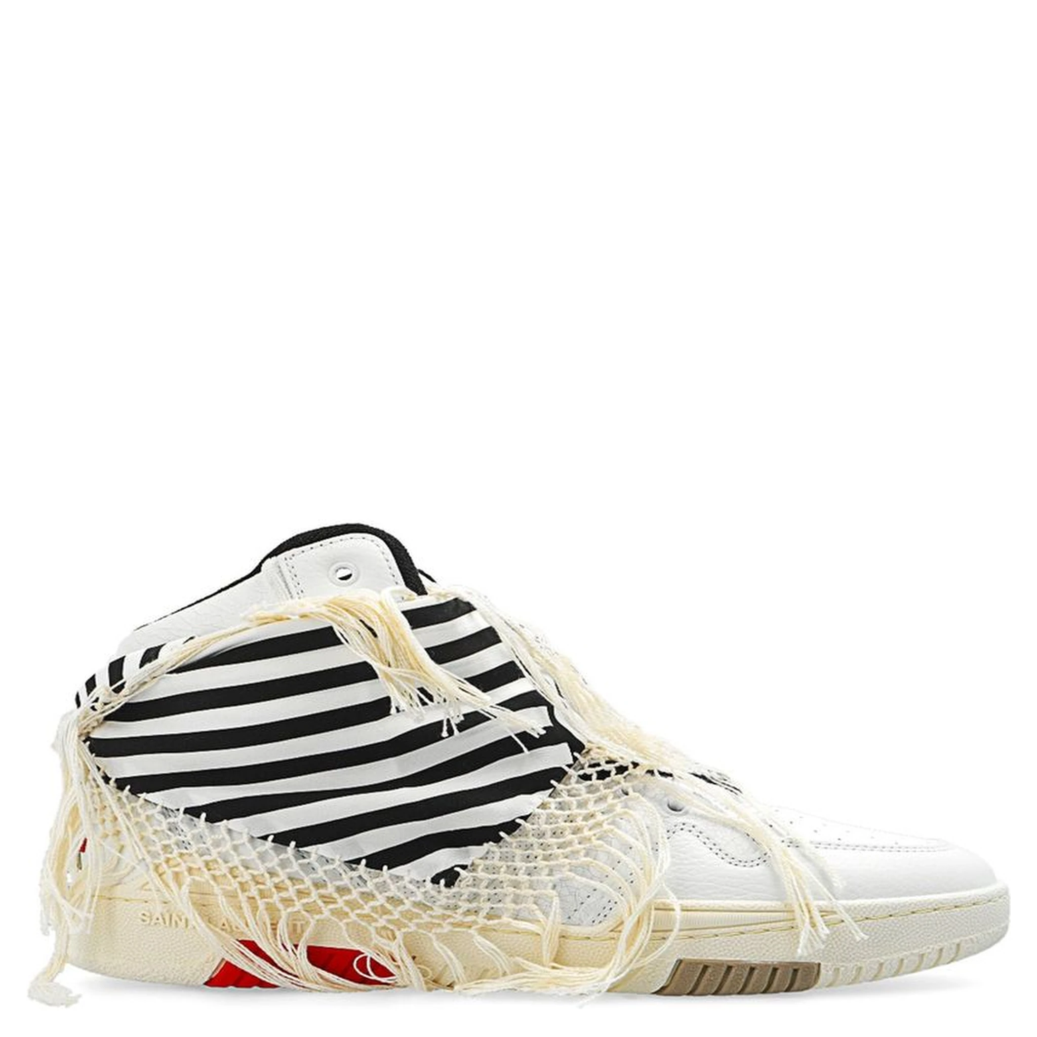 White Calfskin High Top Sneakers
