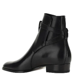 Black Calfskin Ankle Boots