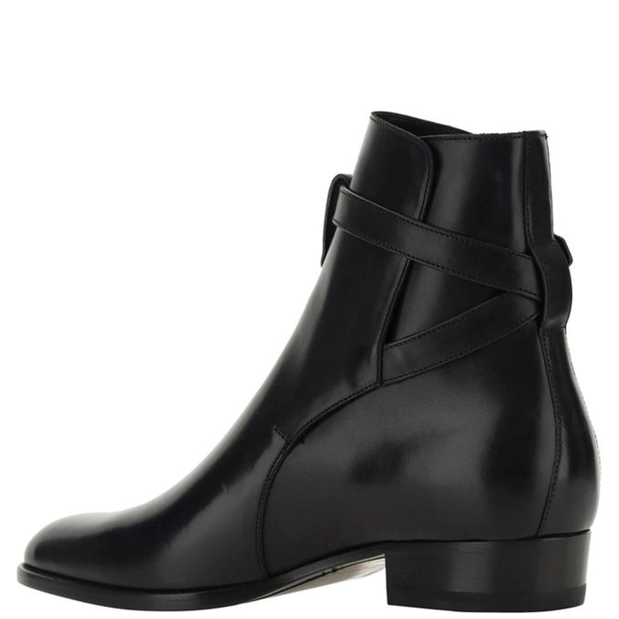 Black Calfskin Ankle Boots