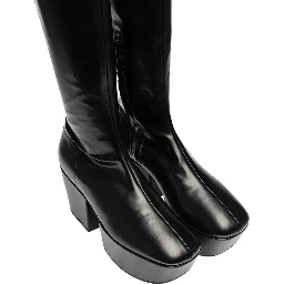 Black Calfskin Over The Knee