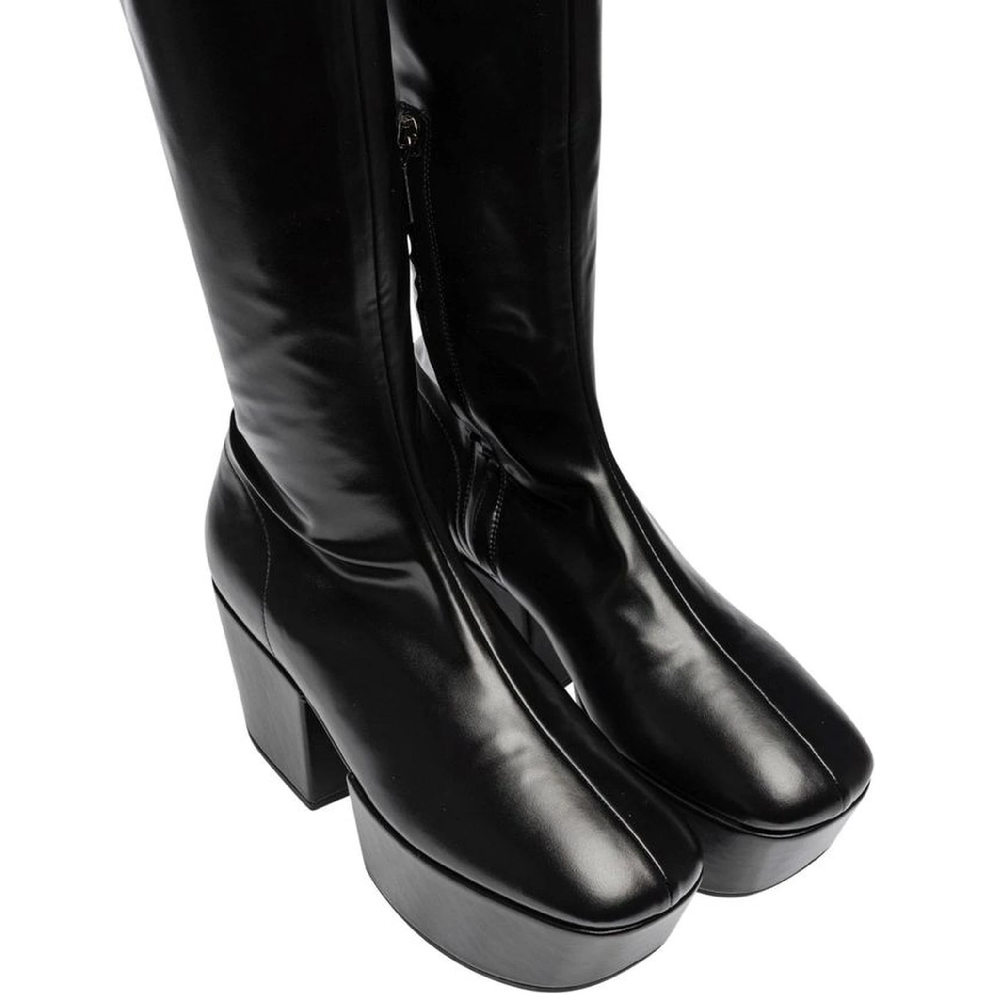 Black Calfskin Over The Knee