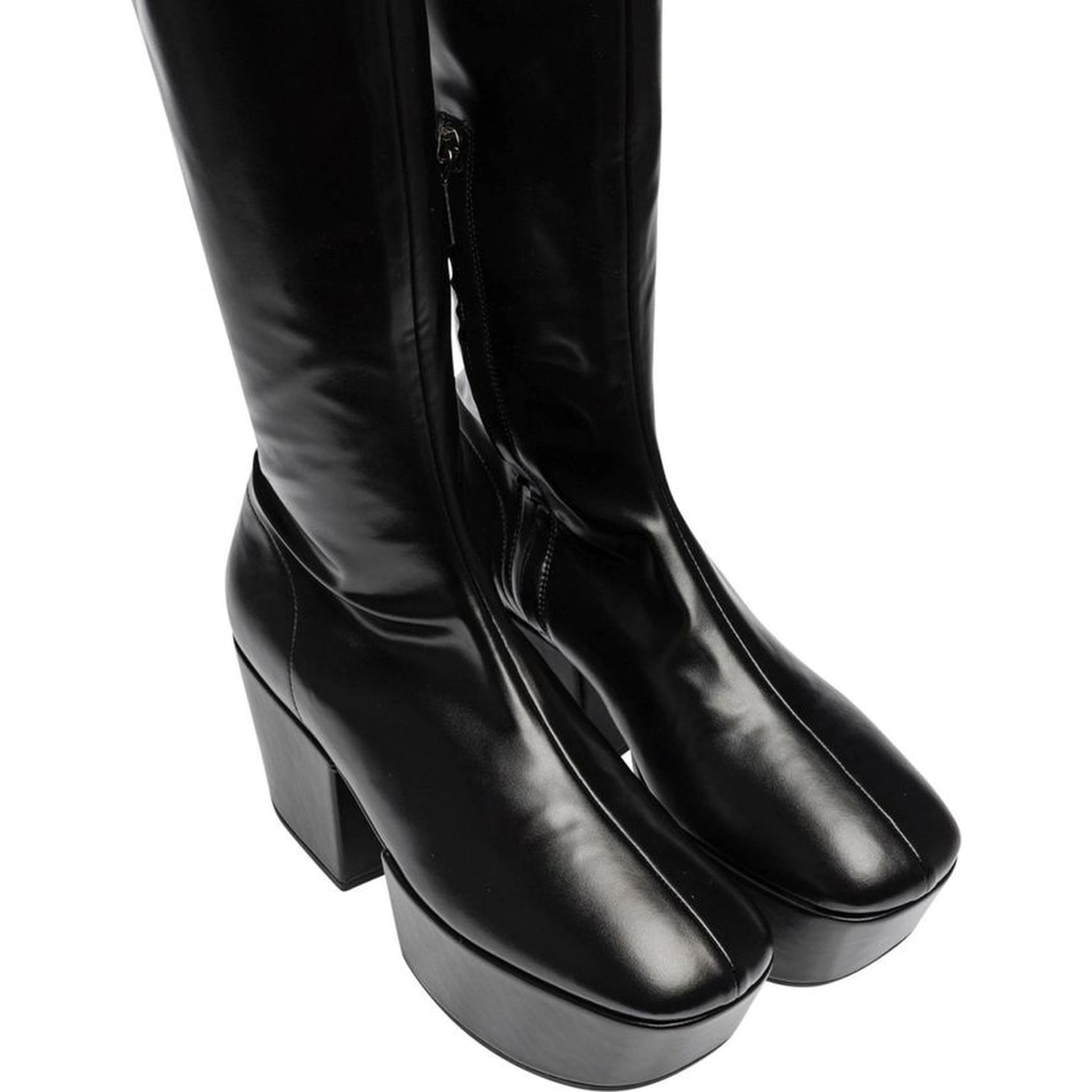 Black Calfskin Over The Knee