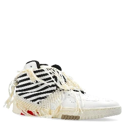 White Calfskin High Top Sneakers