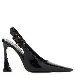 Black Calfskin Platform Pumps