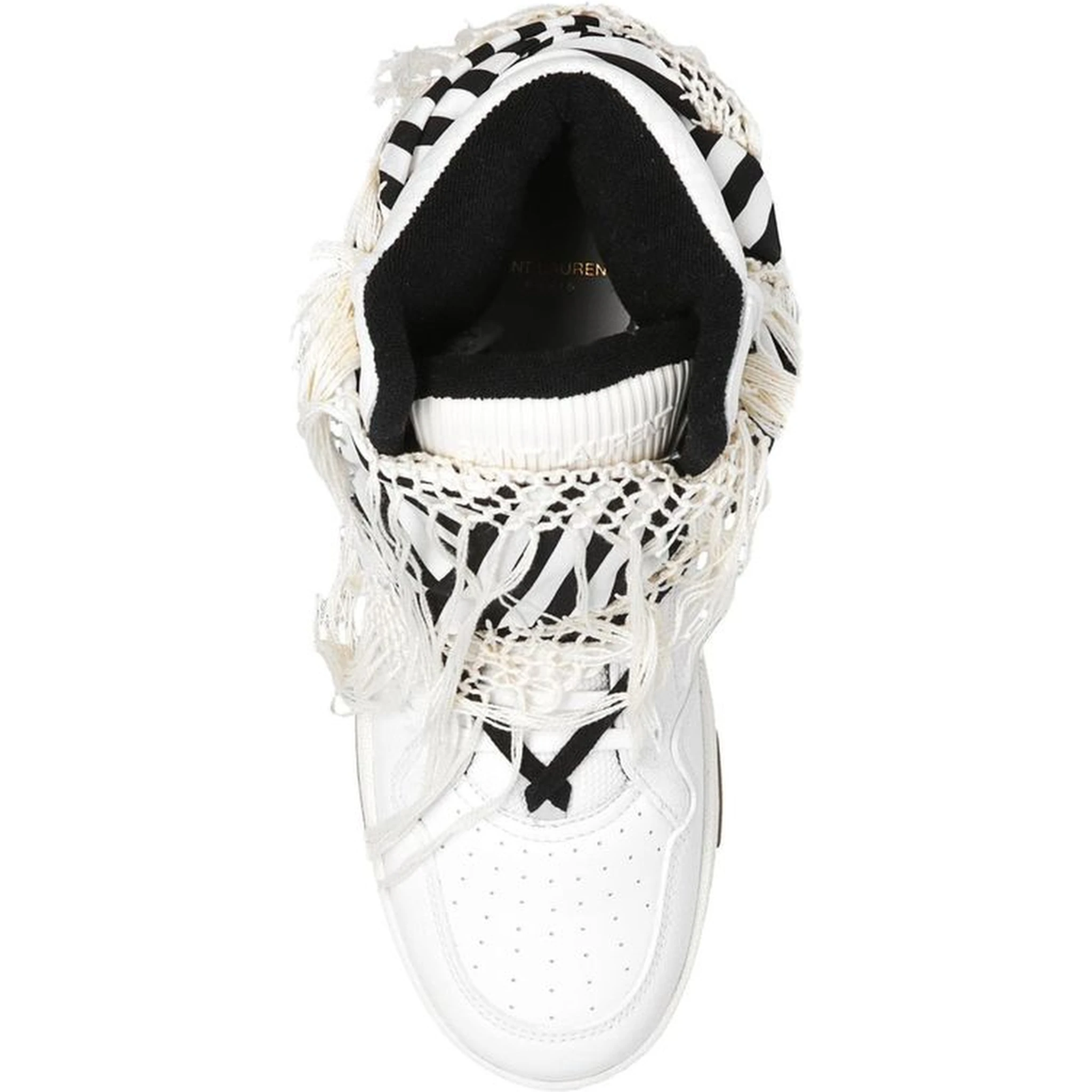 White Calfskin High Top Sneakers