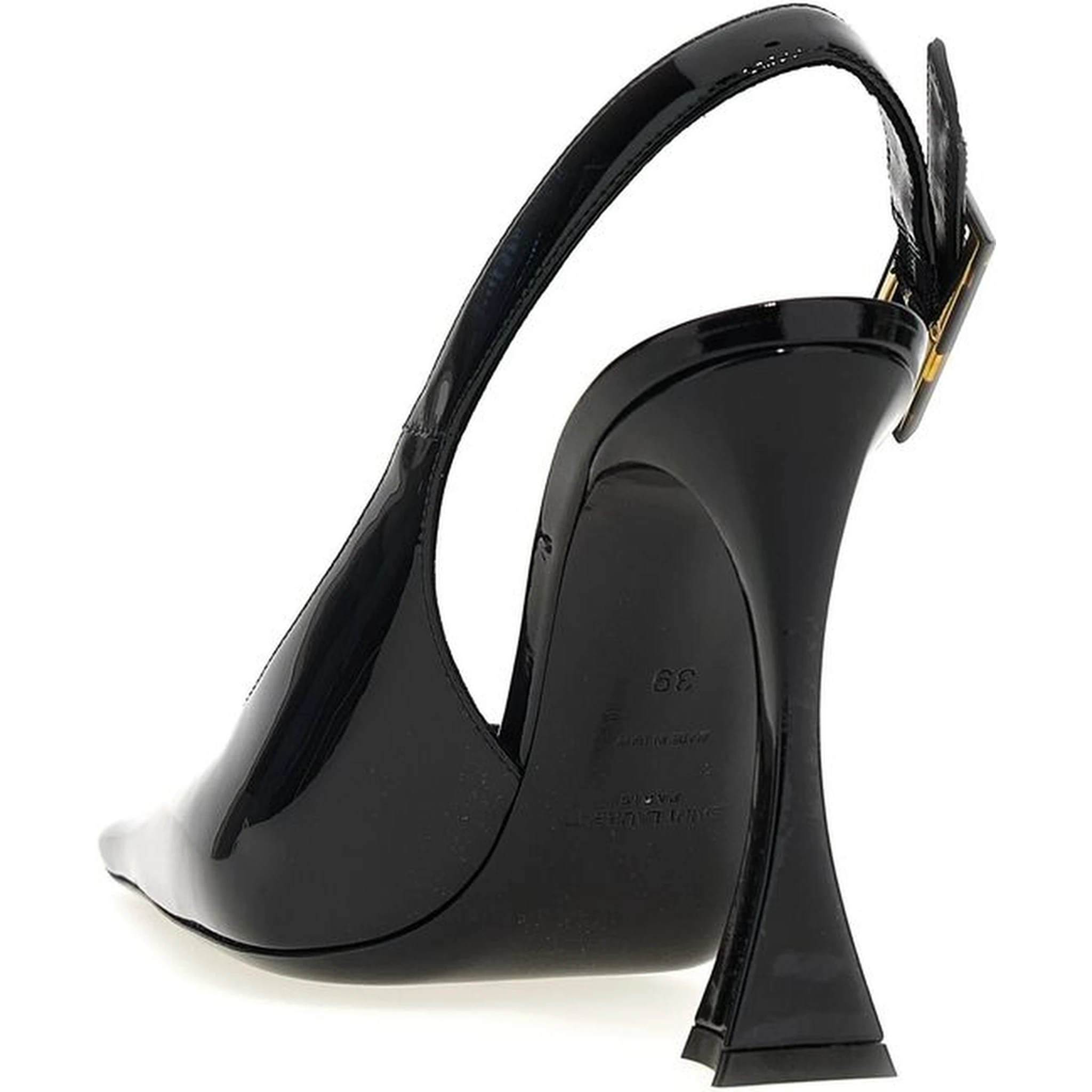 Black Calfskin Platform Pumps