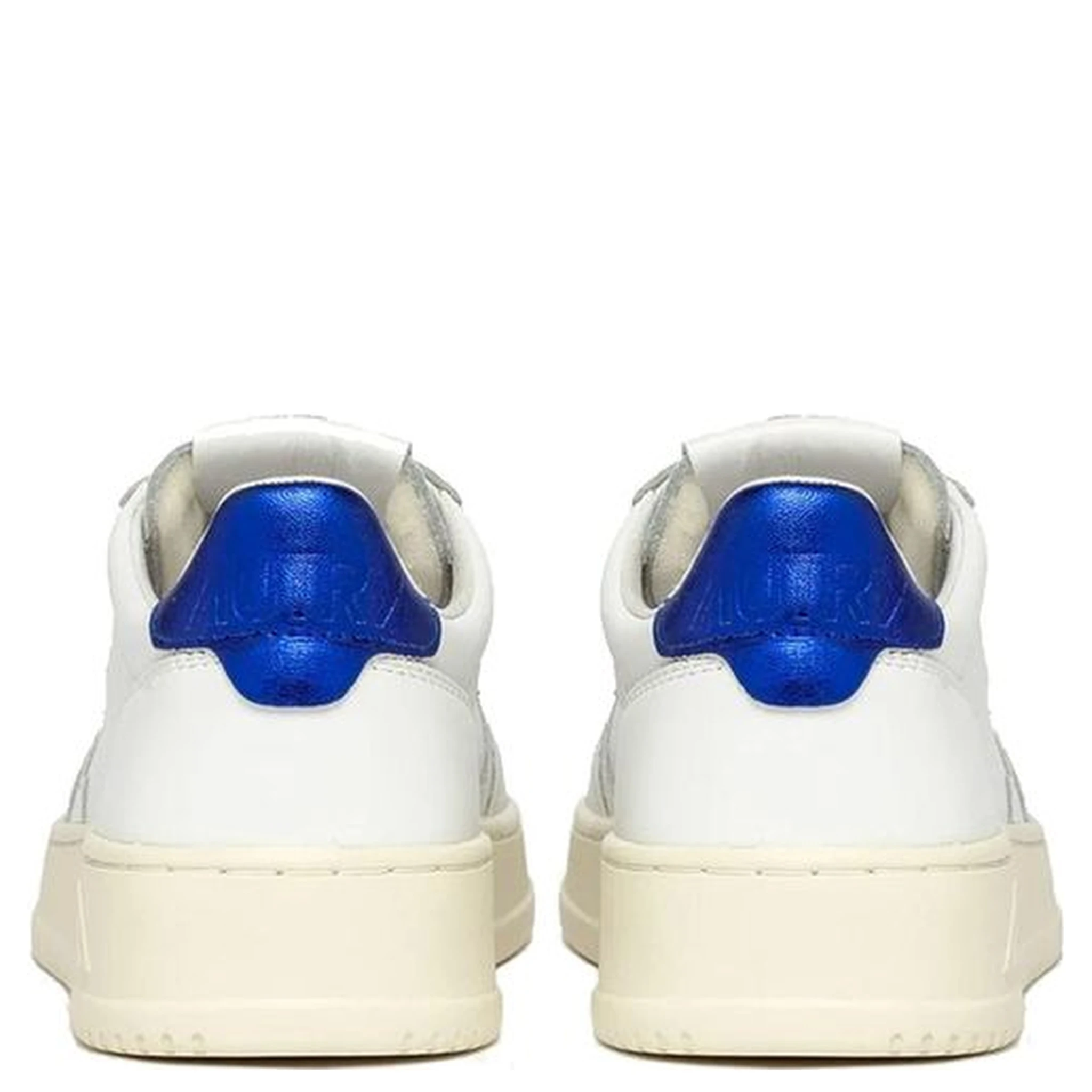 White Leather Low Top Sneakers