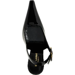 Black Calfskin Platform Pumps