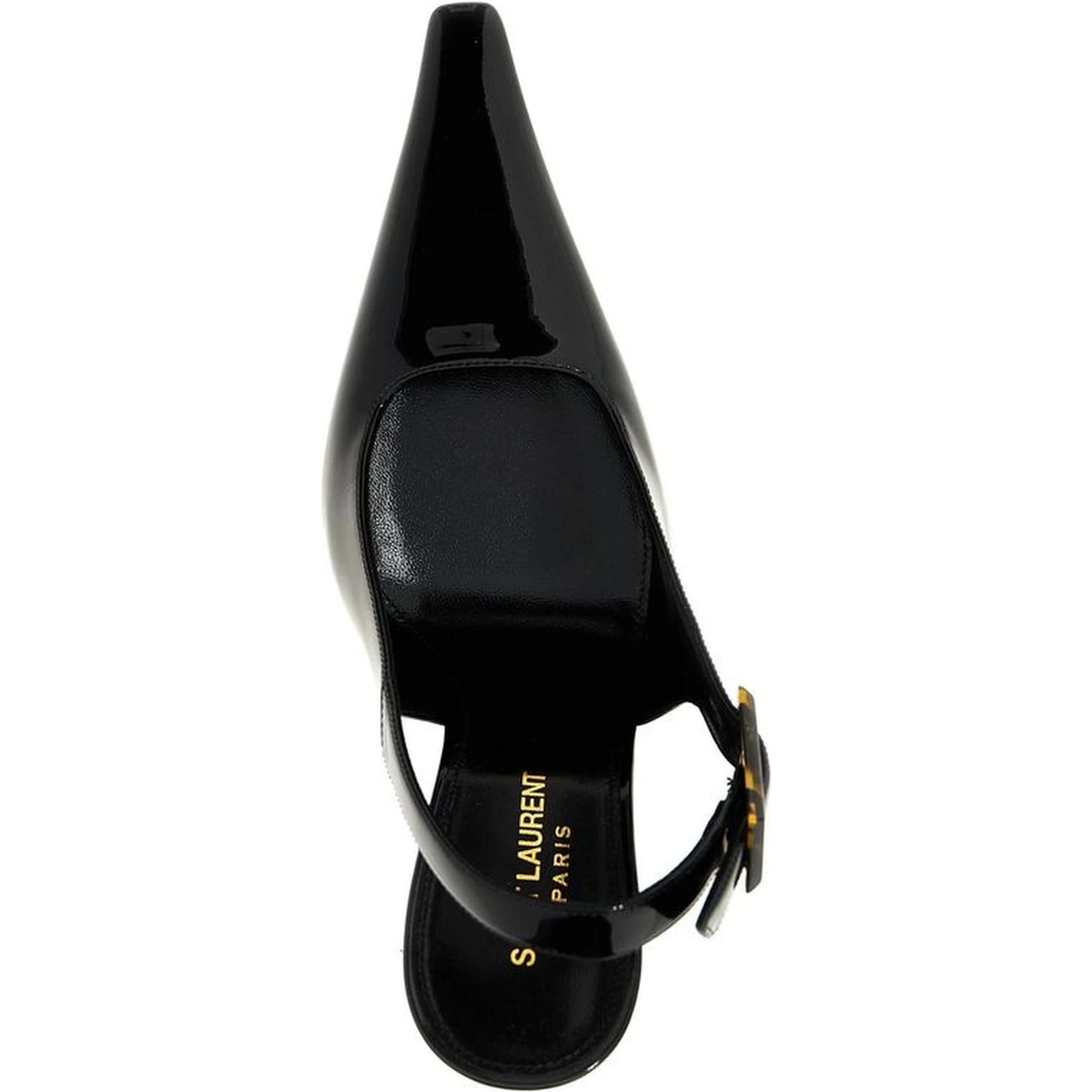 Black Calfskin Platform Pumps